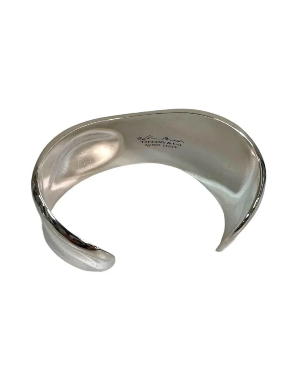 Tiffany & Co Bone Cuff Bangle Elsa Peretti 925 Left Bracelet